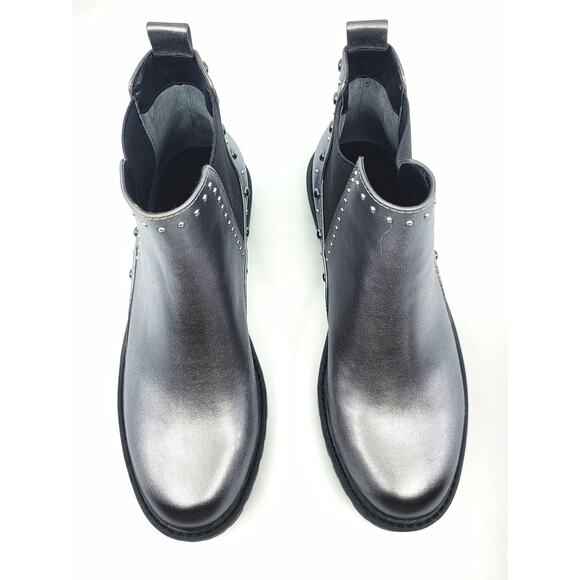 NEW CHARLES DAVID RADAR CHELSEA METALLIC STUDDED BOOTS - 7 - Picture 12 of 14